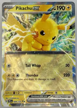 Pikachu ex 028/131 Prismatic Evolutions (PRE) NM Double Rare Pokemon Card - Image 1