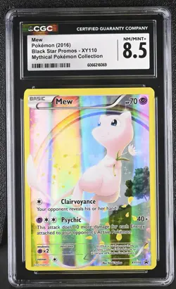 CGC 8.5 Mew 2016 Black Star Promos XY110 Pokemon Card - Image 1
