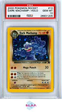DARK MACHAMP-HOLO POKEMON ROCKET 2000 10 PSA 10 - Image 1