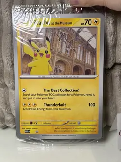 Pokemon x London Natural History museum Pikachu at the Museum Promo Jumbo Card - Image 1