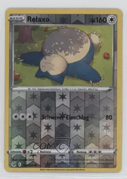 Snorlax German Reverse Foil Pokemon Sword & Shield Fusion Strike #206 - Image 1