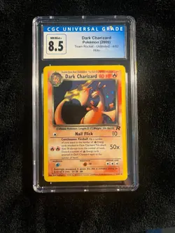 2000 Pokemon Team Rocket Dark Charizard Holo #4/82 CGC 8.5 - Image 1