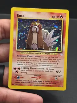 Pokemon Entei Neo Revelation TCG 6/64 Holo Unlimited Rare Swirl Vintage - Image 2
