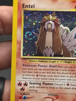 Pokemon Entei Neo Revelation TCG 6/64 Holo Unlimited Rare Swirl Vintage - Image 3