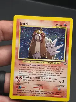 Pokemon Entei Neo Revelation TCG 6/64 Holo Unlimited Rare Swirl Vintage - Image 4
