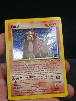 Pokemon Entei Neo Revelation TCG 6/64 Holo Unlimited Rare Swirl Vintage - Image 5