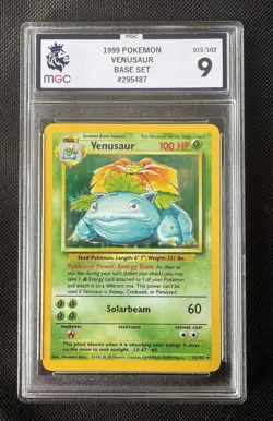 Pokemon Venusaur TCG Holo Rare Card Base Set Unlimited 1999 015/102 - Image 1