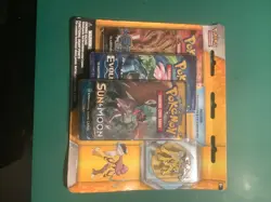 Pokemon TCG blister 3 mint booster packs with pin 2017 - Image 1