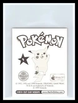 💥 POKEMON SERIES 1 MERLIN TOPPS STICKER # 9 BLASTOISE YEAR 1999 - Image 2