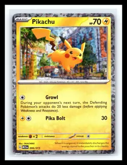 💥 Pikachu 006/015 Holo Pokemon 2023 M23 Mcdonald's Promo - Image 1