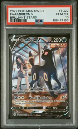 Pokemon Umbreon V TG22 Brilliant Stars PSA 10 English - Image 1