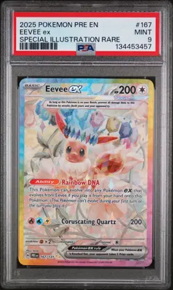 Pokemon Eevee EX 167 Prismatic Evolutions PSA 9 English - Image 1
