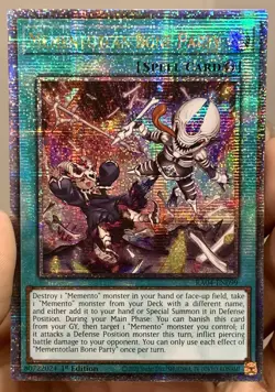 Yugioh Mementotlan Bone Party RA04-EN099 Quarter Century Secret Rare NM w/Track - Image 1