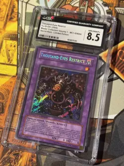 2004 Yugioh Thousand-Eyes Restrict MC1-EN004 Secret Rare PSA CGC 8.5 - Image 1