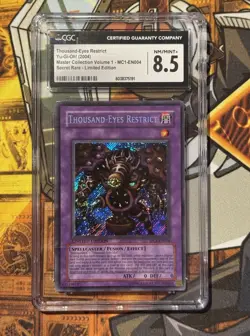 2004 Yugioh Thousand-Eyes Restrict MC1-EN004 Secret Rare PSA CGC 8.5 - Image 2