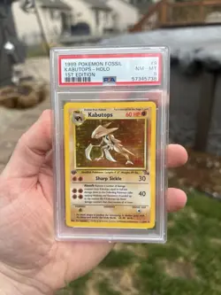 1999 Pokemon - 1st Edition Fossil Kabutops Holo Rare WoTC Card - PSA 8 9/62 - Image 1