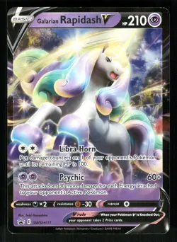 Galarian Rapidash V SWSH111 SWSH: Sword & Shield Promo Cards Promo NM - Image 1