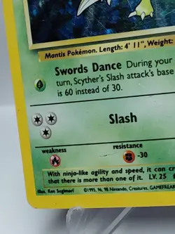 Pokemon Scyther TCG Jungle Holo Card 10/64 Unlimited Rare - Image 5
