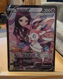 Pokemon TCG Sylveon v TG14/TG30 Holo Card Secret Rare Brilliant Stars NM/M - Image 1