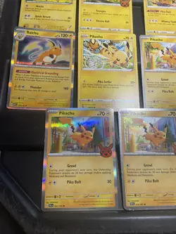 (30) Pikachu CARDS LOT VTG HOLO Raichu Stamped Red Cheeks Halloween 25th Swirls - Image 3