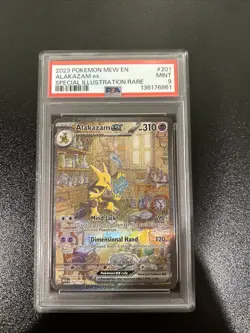 Alakazam Ex 201/165 Special Illustration Rare 151 Pokemon Card PSA 9 MINT - Image 1