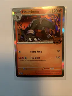 Pokemon HOUNDOON HALLOWEEN FOIL CARD #120 MINT - Image 1