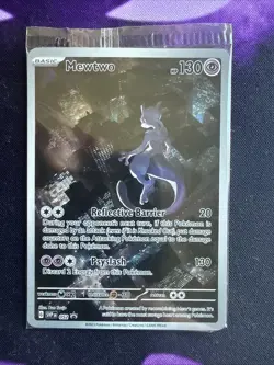 MEWTWO SVP 052 Scarlet Violet 151 Promo Illustration Rare Pokemon Card SEALED - Image 1