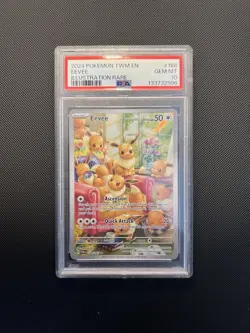 PSA 10 GEM MINT Eevee 188/167 Twilight Masquerade Illustration Rare Pokemon Card - Image 1