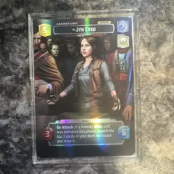 Star Wars Jyn Erso Leader Unit Holo Card Star Wars Unlimited - Image 2
