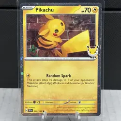 2026 Pokemon Pikachu Stamped Pokemon Day 30th Anniversary Promo Card 051/162 💎 - Image 4