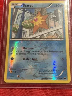 Pokemon Cards R. HOLO Staryu 23/99 Next Destinies Pull To Sleeve Mint R. Holo - Image 2