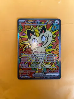 Meowth EX SIR Full Art Holo Rare Pokemon TCG Card 121/088 Perfect Order - Image 1