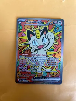 Meowth EX SIR Full Art Holo Rare Pokemon TCG Card 121/088 Perfect Order - Image 2
