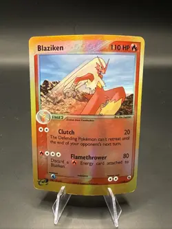 Pokemon TCG Blaziken EX Ruby & Sapphie Card 15/109 Reverse Holo Rare LP! 2003! - Image 2