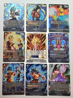 FB09 Lot of 9 Dragon Ball Super Rare SR Fusion World Dual Evolution TCG cards - Image 1