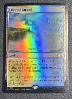 Magic: The Gathering Flooded Strand Modern Horizons 3 Foil MTG Land Card - Image 1