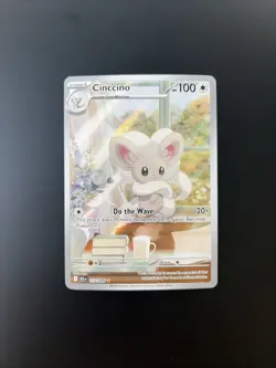 Pokemon TCG Cinccino 153/086 Full Art Holo Black Bolt Rare Illustration Card NM - Image 1