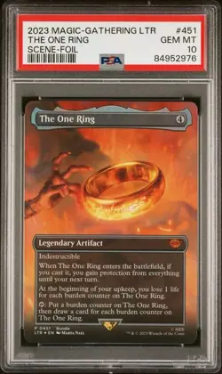THE ONE RING Promotional Scene Foil Mythic #451 PSA 10 MTG [Nostalgium] - Image 1