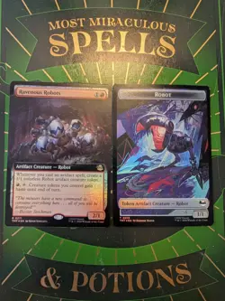 MTG Ravenous Robots (Extended Art) Teenage Mutant Ninja Turtles Foil W/ Token - Image 1