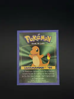 Pokemon Kellogg Game Tip Card Charmander #04 - Image 1