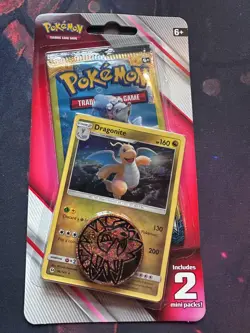 Pokemon 2x Mini Booster Packs + Dragonite Promo + Coin - (Sun and Moon x2) B - Image 1
