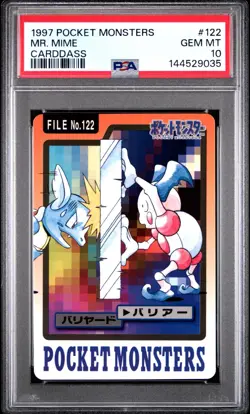 PSA 10 2026 CERT MR. MIME 1997 POCKET MONSTERS CARDDASS #122 - Image 1