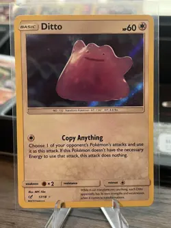 Pokemon TCG Ditto 17/18 Promo Holo Rare HP60 Moderately Played Card English - Image 1