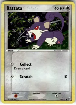 RATTATA - 77/112 - C - FIRERED & LEAFGREEN - POKEMON - REVERSE HOLO - MP - Image 2