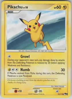 ✰ PIKACHU 15/17 COMMON POP SERIES 9 POKEMON ✰ LP - Image 2