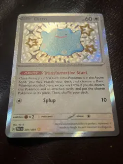 Pokemon TCG Ditto 201/091 S&V: Paldean Fates Shiny Holo Rare - Image 2