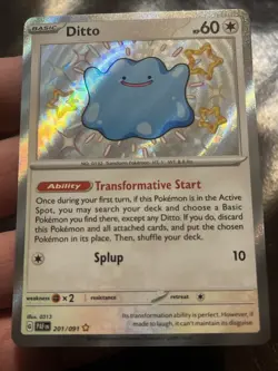 Pokemon TCG Ditto 201/091 S&V: Paldean Fates Shiny Holo Rare - Image 4