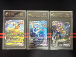 RPA10 Pokemon TCG S-Chinese Jolteon Flareon Vaporeon Vmax CSHC-003 006 009 HOLO - Image 1