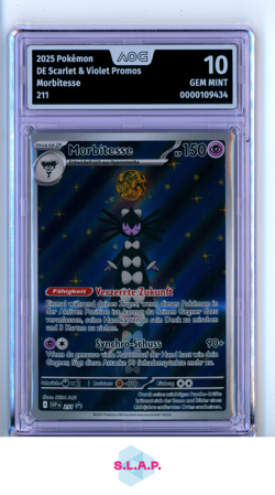 MORBITESSE POKEMON 211 2025 SCARLET & VIOLET PROMOS - DE AOG 10 GEM MINT - Image 1