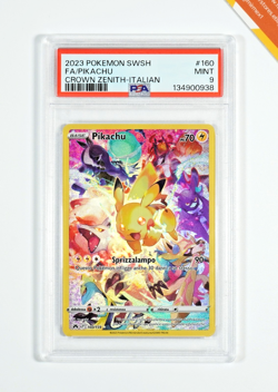 Pokemon PSA 9 Pikachu #160 Full Art Zenit Regale 2023 Italiano - Image 1
